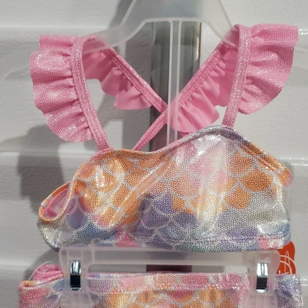 Wonder nation brand mermaid swim suit‎ 3 piece set NWT size 2T